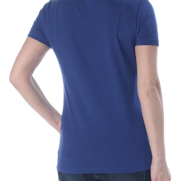 Lauren Ralph Lauren Beaded Logo T-Shirt blue white Women’s Plus Size XXL - Picture 2 of 6